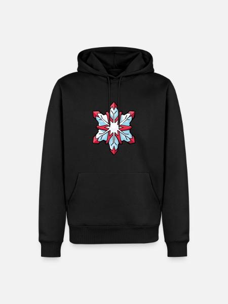 Schneeflocke Winter Schnee - Männer Premium Bio Hoodie - Schwarz