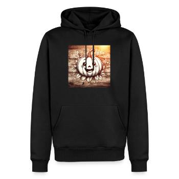 Halloween Pumpkin - Men’s Premium Organic Hoodie - black - Front - Nico (187cm)