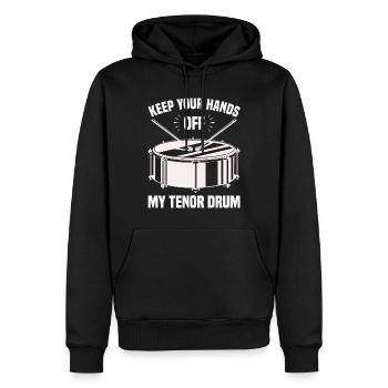 Tenor Schlagzeuger - Männer Premium Bio Hoodie - Schwarz - Vorne - Nico (187cm)