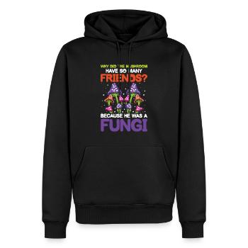 Mushroom Have So Many Friends He Was A Fungi - Männer Premium Bio Hoodie - Schwarz - Vorne - Nico (187cm)