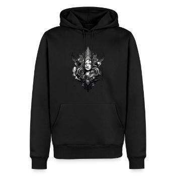 Gothik Queen für Gothik Fans - Männer Premium Bio Hoodie - Schwarz - Vorne - Nico (187cm)
