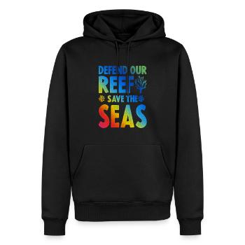 save the sea - Männer Premium Bio Hoodie - Schwarz - Vorne - Nico (187cm)