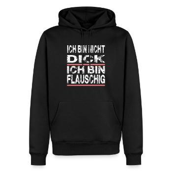 Ich Bin Nicht Dick Ich Bin Flauschig für Männer - Männer Premium Bio Hoodie - Schwarz - Vorne - Nico (187cm)