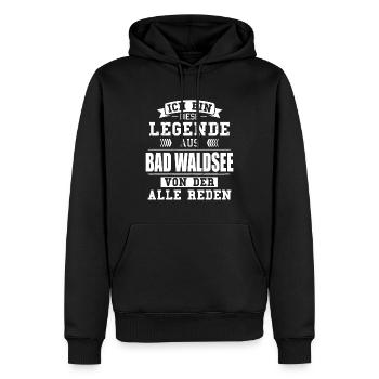 Stadt Bad Waldsee Deutschland Legende Spruch - Männer Premium Bio Hoodie - Schwarz - Vorne - Nico (187cm)