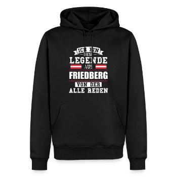 Stadt Friedberg Österreich Legende Spruch - Männer Premium Bio Hoodie - Schwarz - Vorne - Nico (187cm)