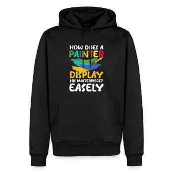 How Does A Painter Display His Masterpiece Easely - Männer Premium Bio Hoodie - Schwarz - Vorne - Nico (187cm)