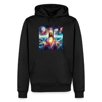 Image 25 - Sweat à capuche Premium bio Homme - noir - Devant - Nico (187cm)