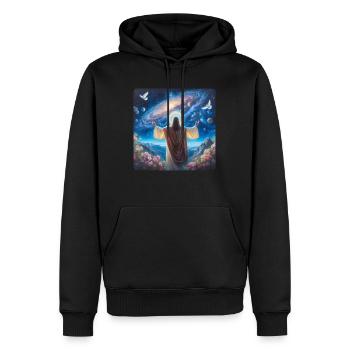 Image 32 - Sweat à capuche Premium bio Homme - noir - Devant - Nico (187cm)