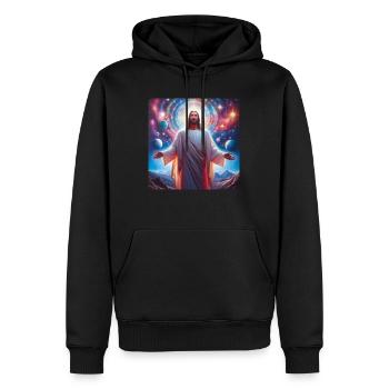 Image 37 - Sweat à capuche Premium bio Homme - noir - Devant - Nico (187cm)