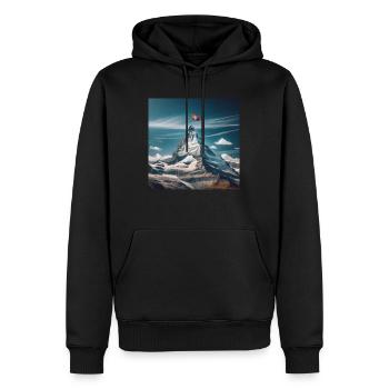 Matterhorn Switzerland Design - Men’s Premium Organic Hoodie - black - Front - Nico (187cm)