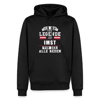 Stadt Imst Österreich Legende Spruch - Männer Premium Bio Hoodie - Schwarz - Vorne - Nico (187cm)