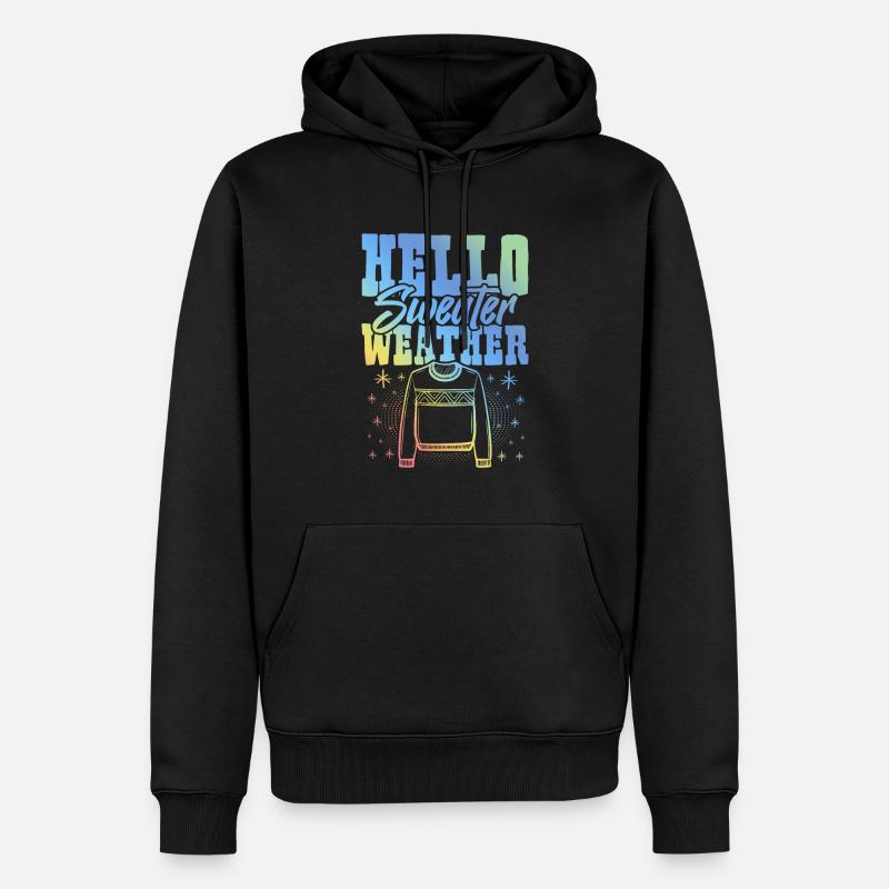 Pullover Wetter Winter - Männer Premium Bio Hoodie - Schwarz