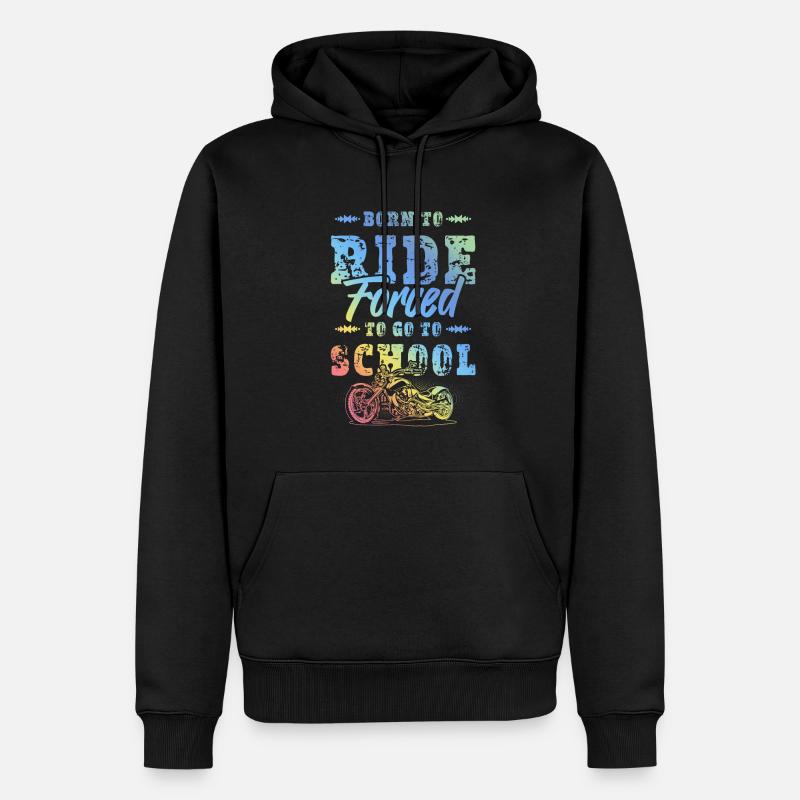 Moto Dicton École - Sweat à capuche Premium bio Homme - noir