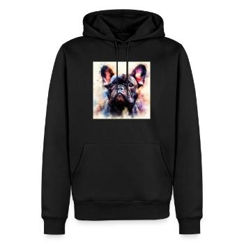 Amour d’intimidation - Sweat à capuche Premium bio Homme - noir - Devant - Nico (187cm)