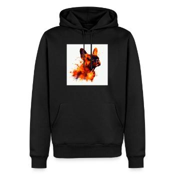 Amour d’intimidation - Sweat à capuche Premium bio Homme - noir - Devant - Nico (187cm)