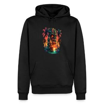 Tiki Kultur Maori Maske für einen Tkik Fans - Männer Premium Bio Hoodie - Schwarz - Vorne - Nico (187cm)