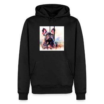 Amour d’intimidation - Sweat à capuche Premium bio Homme - noir - Devant - Nico (187cm)