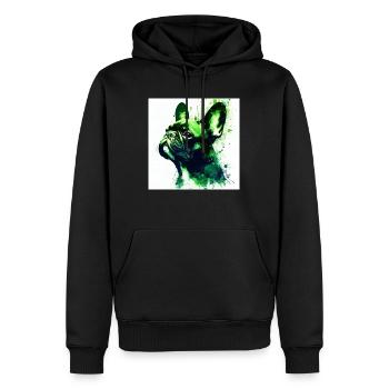Amour d’intimidation - Sweat à capuche Premium bio Homme - noir - Devant - Nico (187cm)