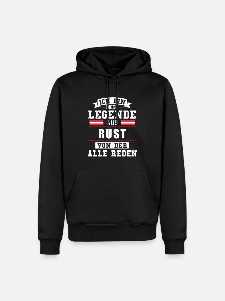 Stadt Rust Österreich Legende Spruch - Männer Premium Bio Hoodie - Schwarz