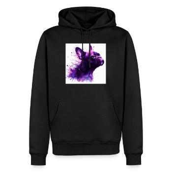 Amour d’intimidation - Sweat à capuche Premium bio Homme - noir - Devant - Nico (187cm)
