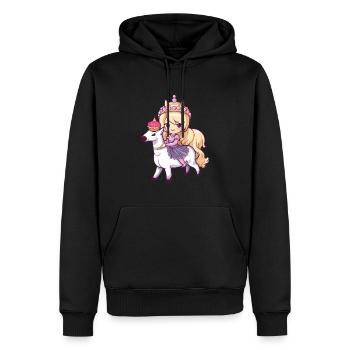 Princesse Cheval Mignon - Sweat à capuche Premium bio Homme - noir - Devant - Nico (187cm)