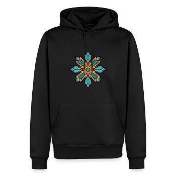 Frost Symbol Schnee Stern Winter - Männer Premium Bio Hoodie - Schwarz - Vorne - Nico (187cm)