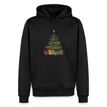 Tanne Xmas Weihnachten - Männer Premium Bio Hoodie - Schwarz - Vorne - Nico (187cm)