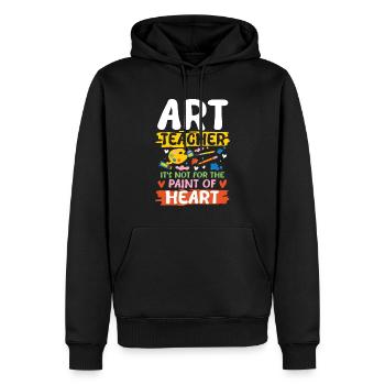 Art Teacher It's Not For The Paint Of Heart - Männer Premium Bio Hoodie - Schwarz - Vorne - Nico (187cm)