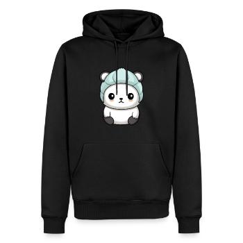 Ours polaire hiver ours polaire Animal Comic - Sweat à capuche Premium bio Homme - noir - Devant - Nico (187cm)