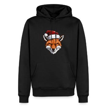Fuchs Kopf Weihnachten Xmas - Männer Premium Bio Hoodie - Schwarz - Vorne - Nico (187cm)