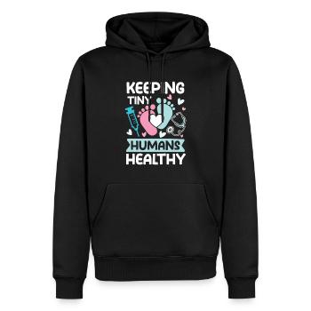 Kinderkrankenschwester Kinderkrankenpfegerin - Männer Premium Bio Hoodie - Schwarz - Vorne - Nico (187cm)