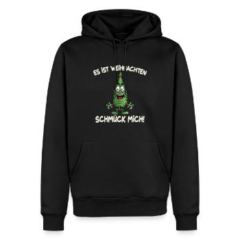 Es ist Weihnachten Schmück mich - Männer Premium Bio Hoodie - Schwarz - Vorne - Nico (187cm)