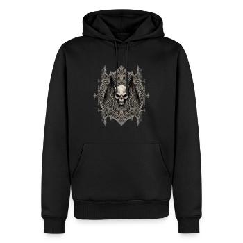 Gothik Okkult Satan Gotik Schwarze Szene Wicca - Männer Premium Bio Hoodie - Schwarz - Vorne - Nico (187cm)