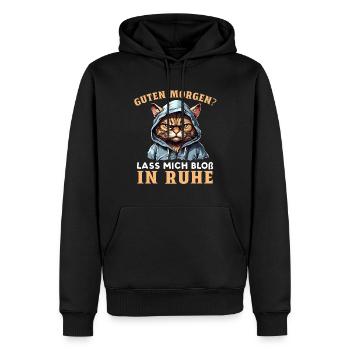 Guten Morgen Lass Mich Bloß In Ruhe - Männer Premium Bio Hoodie - Schwarz - Vorne - Nico (187cm)