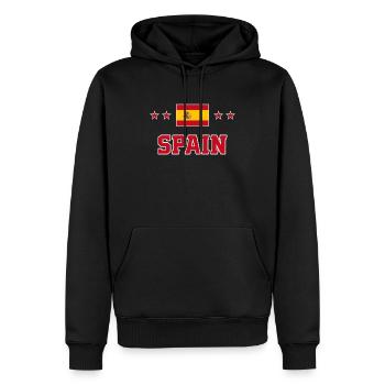 Espagne - Sweat à capuche Premium bio Homme - noir - Devant - Nico (187cm)
