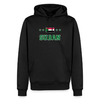 Soudan - Sweat à capuche Premium bio Homme - noir - Devant - Nico (187cm)