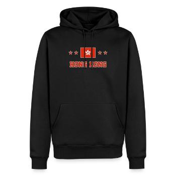Hong Kong - Sweat à capuche Premium bio Homme - noir - Devant - Nico (187cm)