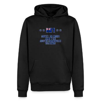 Géorgie du Sud et les îles Sandwich du Sud - Sweat à capuche Premium bio Homme - noir - Devant - Nico (187cm)