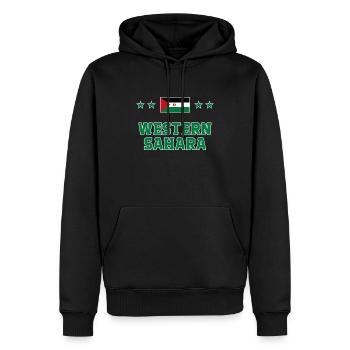 Sahara occidental - Sweat à capuche Premium bio Homme - noir - Devant - Nico (187cm)