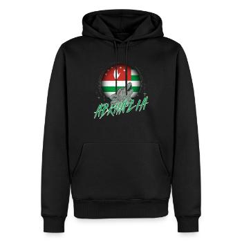 Abkhazie - Sweat à capuche Premium bio Homme - noir - Devant - Nico (187cm)