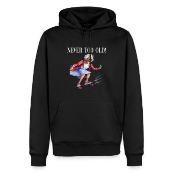 You Are Never Too Old Skateboard Fahren - Männer Premium Bio Hoodie - Schwarz - Vorne - Nico (187cm)