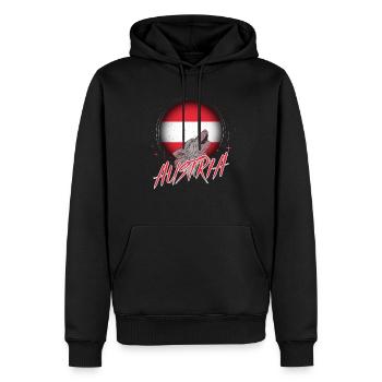 Autriche - Sweat à capuche Premium bio Homme - noir - Devant - Nico (187cm)