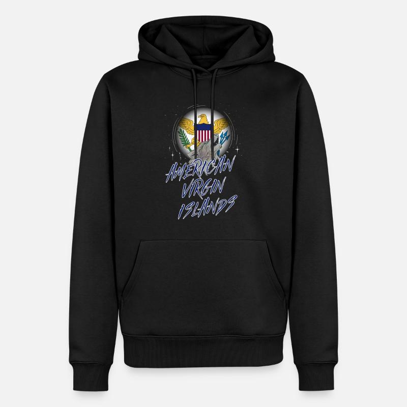 Îles Vierges américaines - Sweat à capuche Premium bio Homme - noir
