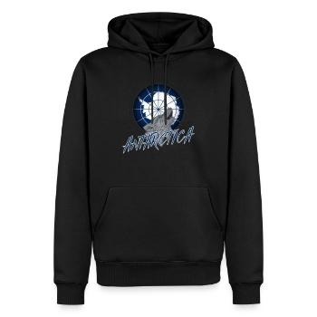 Antarktis - Männer Premium Bio Hoodie - Schwarz - Vorne - Nico (187cm)