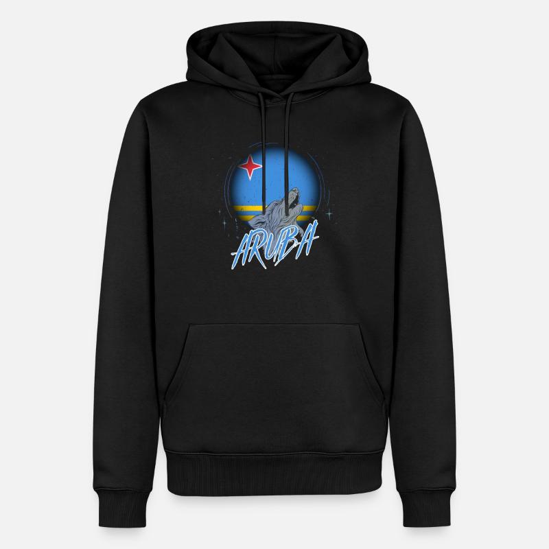Aruba - Männer Premium Bio Hoodie - Schwarz