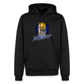 Barbados - Männer Premium Bio Hoodie - Schwarz - Vorne - Nico (187cm)
