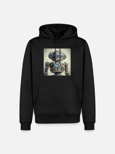 Roboter M3 - Männer Premium Bio Hoodie - Schwarz