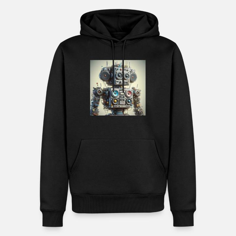 Roboter M3 - Männer Premium Bio Hoodie - Schwarz