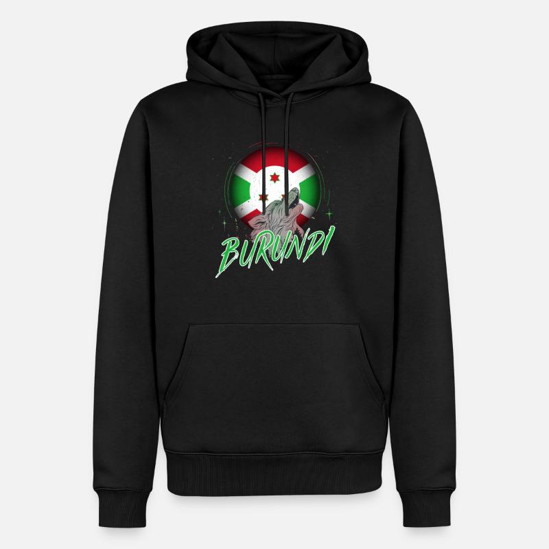 Burundi - Sweat à capuche Premium bio Homme - noir