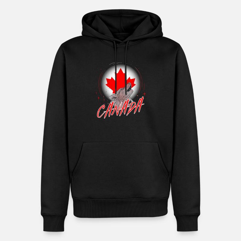 Canada - Sweat à capuche Premium bio Homme - noir